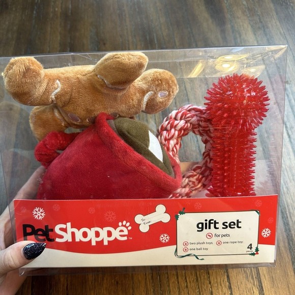 Pet Shoppe Holiday Christmas 4 Piece Gift Set for Pets Dogs NEW - Picture 4 of 4